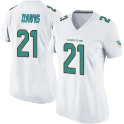 Women's Ashtyn Davis Miami Dolphins No.21 Game Jersey - White