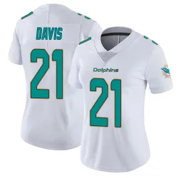 Women's Ashtyn Davis Miami Dolphins No.21 limited Vapor Untouchable Jersey - White