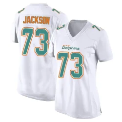 Women's Austin Jackson Miami Dolphins No.73 Game Fashion Jersey - White