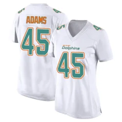 Women's BJ Adams Miami Dolphins No.45 Game Fashion Jersey - White