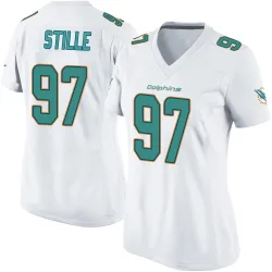 Women's Ben Stille Miami Dolphins No.97 Game Jersey - White