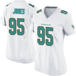 Women's Benito Jones Miami Dolphins No.95 Game Jersey - White