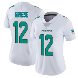 Women's Bob Griese Miami Dolphins No.12 limited Vapor Untouchable Jersey - White