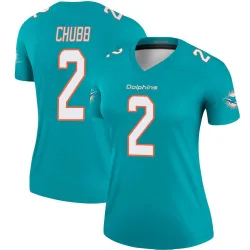 Women's Bradley Chubb Miami Dolphins No.2 Legend Jersey - Aqua