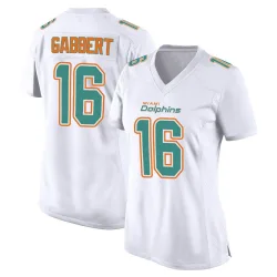 Women's Brett Gabbert Miami Dolphins No.16 Game Fashion Jersey - White