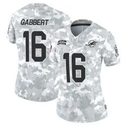Women's Brett Gabbert Miami Dolphins No.16 Limited 2024 Salute to Service Jersey - Arctic Camo