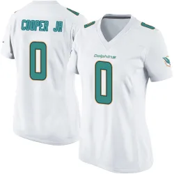 Women's Bump Cooper Jr. Miami Dolphins No.0 Game Jersey - White