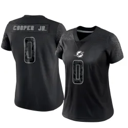 Women's Bump Cooper Jr. Miami Dolphins No.0 Limited Reflective Jersey - Black