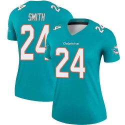 Women's Cam Smith Miami Dolphins No.24 Legend Jersey - Aqua