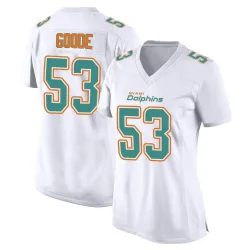 Women's Cameron Goode Miami Dolphins No.53 Game Fashion Jersey - White