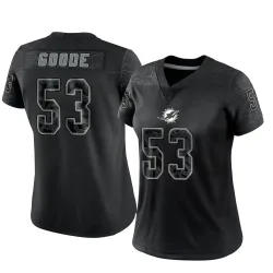 Women's Cameron Goode Miami Dolphins No.53 Limited Reflective Jersey - Black
