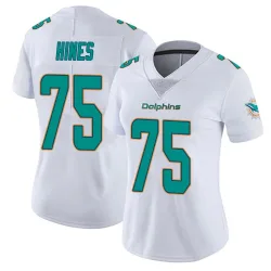 Women's Chasen Hines Miami Dolphins No.75 limited Vapor Untouchable Jersey - White