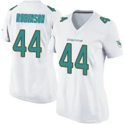 Women's Chop Robinson Miami Dolphins No.44 Game Jersey - White