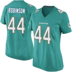 Women's Chop Robinson Miami Dolphins No.44 Game Team Color Jersey - Aqua