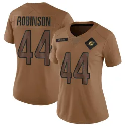 Women's Chop Robinson Miami Dolphins No.44 Limited 2023 Salute To Service Jersey - Brown