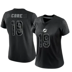 Women's Cody Core Miami Dolphins No.19 Limited Reflective Jersey - Black