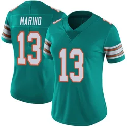 Women's Dan Marino Miami Dolphins No.13 Limited Alternate Vapor Untouchable Jersey - Aqua