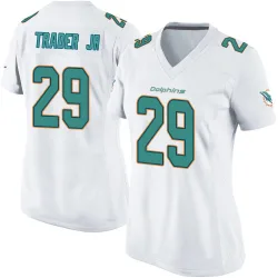 Women's Dante Trader Jr. Miami Dolphins No.29 Game Jersey - White
