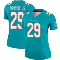 Women's Dante Trader Jr. Miami Dolphins No.29 Legend Jersey - Aqua