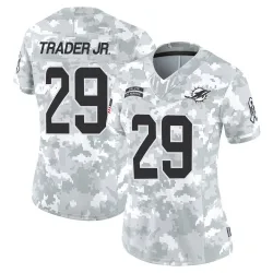 Women's Dante Trader Jr. Miami Dolphins No.29 Limited 2024 Salute to Service Jersey - Arctic Camo