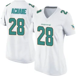 Women's De'Von Achane Miami Dolphins No.28 Game Jersey - White