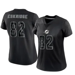 Women's Dee Eskridge Miami Dolphins No.82 Limited Reflective Jersey - Black