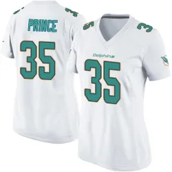 Women's Deneric Prince Miami Dolphins No.35 Game Jersey - White