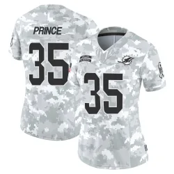 Women's Deneric Prince Miami Dolphins No.35 Limited 2024 Salute to Service Jersey - Arctic Camo