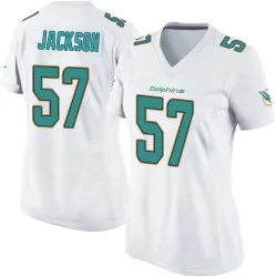 Women's Dequan Jackson Miami Dolphins No.57 Game Jersey - White