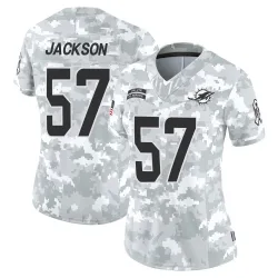 Women's Dequan Jackson Miami Dolphins No.57 Limited 2024 Salute to Service Jersey - Arctic Camo