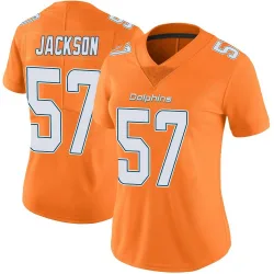 Women's Dequan Jackson Miami Dolphins No.57 Limited Color Rush Jersey - Orange