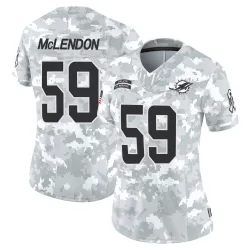 Women's Derrick McLendon Miami Dolphins No.59 Limited 2024 Salute to Service Jersey - Arctic Camo