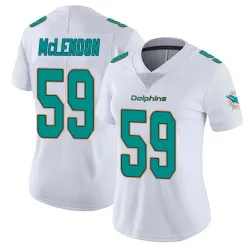 Women's Derrick McLendon Miami Dolphins No.59 limited Vapor Untouchable Jersey - White