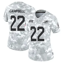 Women's Elijah Campbell Miami Dolphins No.22 Limited 2024 Salute to Service Jersey - Arctic Camo