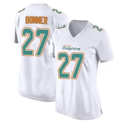 Women's Ethan Bonner Miami Dolphins No.27 Game Fashion Jersey - White