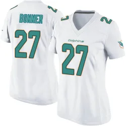 Women's Ethan Bonner Miami Dolphins No.27 Game Jersey - White