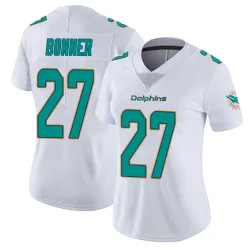 Women's Ethan Bonner Miami Dolphins No.27 limited Vapor Untouchable Jersey - White