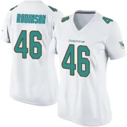 Women's Ethan Robinson Miami Dolphins No.46 Game Jersey - White