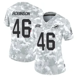 Women's Ethan Robinson Miami Dolphins No.46 Limited 2024 Salute to Service Jersey - Arctic Camo