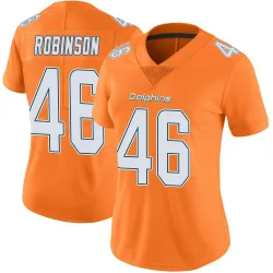 Women's Ethan Robinson Miami Dolphins No.46 Limited Color Rush Jersey - Orange
