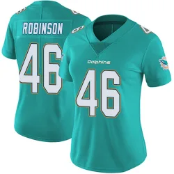 Women's Ethan Robinson Miami Dolphins No.46 Limited Team Color Vapor Untouchable Jersey - Aqua