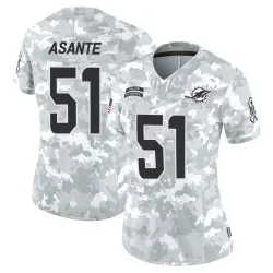 Women's Eugene Asante Miami Dolphins No.51 Limited 2024 Salute to Service Jersey - Arctic Camo
