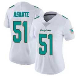 Women's Eugene Asante Miami Dolphins No.51 limited Vapor Untouchable Jersey - White