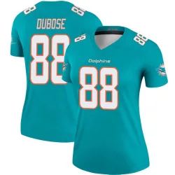 Women's Grant DuBose Miami Dolphins No.88 Legend Jersey - Aqua