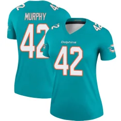 Women's Grayson Murphy Miami Dolphins No.42 Legend Jersey - Aqua