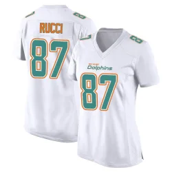 Women's Hayden Rucci Miami Dolphins No.87 Game Fashion Jersey - White