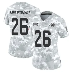 Women's Ifeatu Melifonwu Miami Dolphins No.26 Limited 2024 Salute to Service Jersey - Arctic Camo
