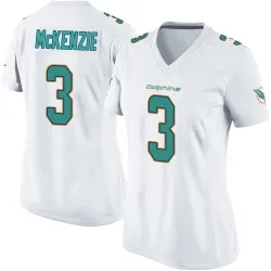 Women's Isaiah McKenzie Miami Dolphins No.3 Game Jersey - White