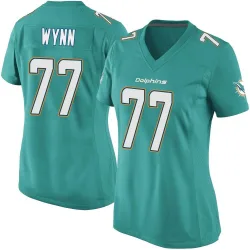 Women's Isaiah Wynn Miami Dolphins No.77 Game Team Color Jersey - Aqua