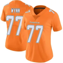 Women's Isaiah Wynn Miami Dolphins No.77 Limited Color Rush Jersey - Orange